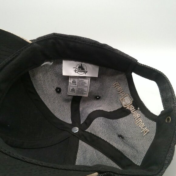 Disney Steamboat Willie Mickey Mouse Hat Walt Disney World Black Beige Cap Adult - Picture 6 of 7